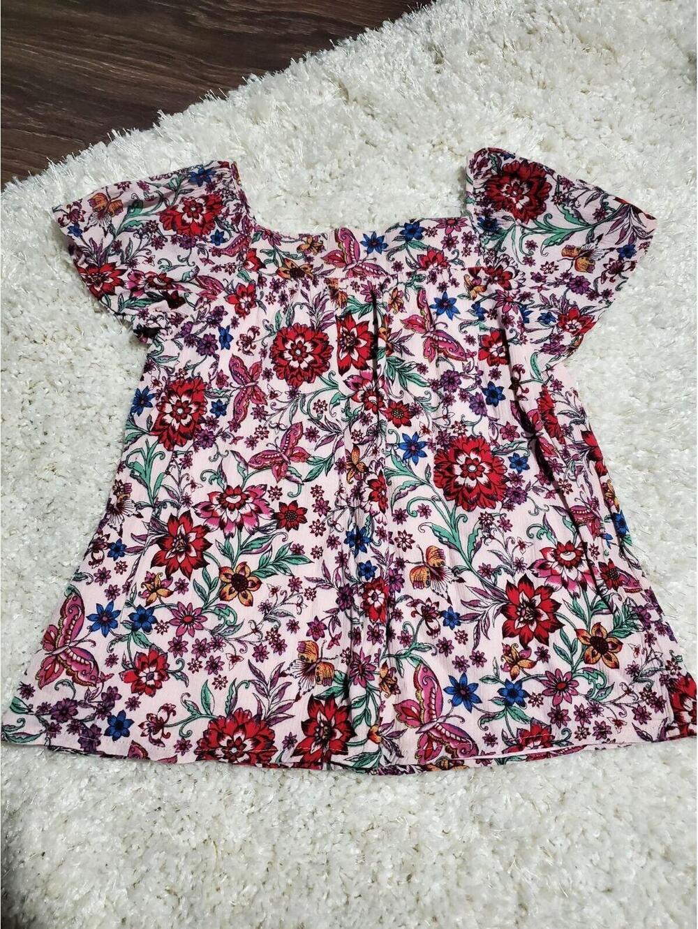 Gap Kids Girls Floral Swing Summer Top Medium 8